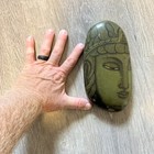 Stone Art M6 Painting Buddha Statue Kannon God Vintage Rock Painting Healing