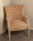 Antique Wingback Chair French Louis Xv Rococo Hand Carved Velvet
