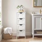 Skinny Bathroom Floor Storage Cabinet white 12 Inch Wide Deep Small Storage