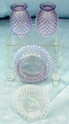 Fenton 40 s mint wisteria opalescent hobnail perfume powder vanity vintage Glass
