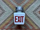 1950s Vintage Milk Glass Exit Sign Ceiling Lighting Salvage Industrial Brand New