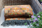 Premium Quality Soft Merino Pure Natural Ocher Wool Blanket Couch Throw