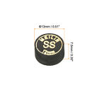 6pcs 13mm Pool Cue Tips Super Soft Laminated Glue-on Billiard Stick Tips  Black