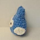 Owl Handmade Crochet Blue White Gold Stuffed Animal Toy Plushie For Child 3 