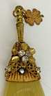 Estate Vtg Haskell Style Gold Tone Rhinestones 4  Vanity Whisk Broom Brush