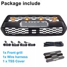 For Tacoma Hood Grill 2016-2023 Bumper Grille With Light garnish Sensor access
