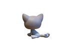 Littlest Pet Shop  2185 Authentic Grey Pink Shorthair Sitting Cat Blind Bag