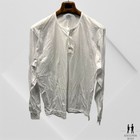 Vintage 50s Race Brand Henley Long Sleeve Shirt Republican Workwear White Sz 44