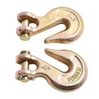 2pcs 1 2  G70 Clevis Grab Hooks Chain Hook Tie Down Towing Flatbed Truck Trailer