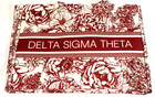 Delta Sigma Theta Canvas Tote Bag Semi-rigid W  Zipper 16 x 12  X 5 