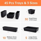 45pcs Tool Box Drawer Organizer Tray Dividers Set For Garage Cabinet Storage