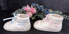 Personalized Ceramic Baby Shoe Bootie Keepsake Newborn Baptism Birthday