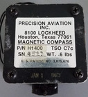 Vintage 80s Precision Aviation Inc  Vertical Card Magnetic Compass  H1400