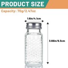 2 Pack Glass Salt And Pepper Shakers Set  Vintage Spice Shakers For Dining Room
