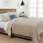 Threshold Quilt Velvet Channel Stitch Solid Year-round Oeko-tex  Natural  King