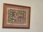 Benito Diaz Mexican Amate Bark Painting Signed Folk Art Framed 30x23 Colorful   