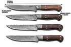 Handmade Steak Knife  Genuine Damascus Steel 5-inch Non-serrated