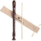 Soprano Recorder Instrument For Beginners 8 Hole German-style Brown  abs 