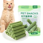 6-60pcs Cat Grass Teething Stick Freeze-dried Cat Grass Treats Snacks For Teeth 