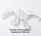 Custom Fit Whitening Trays 2 Pack Clear Thermoplastic Copolymer Mouthpieces