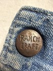 1950 s Vintage Side Zip Western Pearl Snap Denim Jeans Kids  Ranch Craft