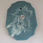 Blue White Incolay Stone Unicorn Hanging Plaque Vtg Wall Art Crescent Moon Tree