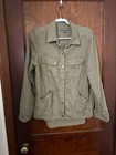 Anthropologie Level 99 Utility Jacket Shirt In Green L