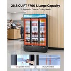 Uimoso Commercial 3-door Beverage Cooler  26 8 Cu ft Merchandiser Refrigerator