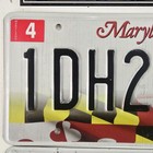 2021 Maryland License Plate Pair      Md Flag Graphic Matching Tags 1dh2403