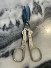 Vintage Sterling Etched Japanese Folding Sewing Scissors