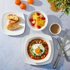 30-piece Dinnerware Set White Ceramic Kitchen Dish Square Dinner Plates Mugs New