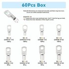 Battery Cable Lug Crimping Tool 10-1 Awg W 60pc Copper Ring Terminal Heavy Duty