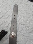 Vintage 2007 40 Inch Harley-davidson Genuine Leather Belt With Metal Skulls