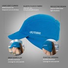 Ponytail Winter Hats For Women Reflective Fleece Ponytail Hat For Running Blue