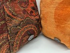 Woof   Poof Pair Of Pumpkins Tush Tags 12    Orange Brocade 9 5    Orange Velvet
