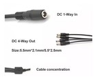 4 Way Dc Power Splitter Adapter Cable For Cctv Security Camera Systems