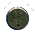 1847 Large Cent Braided Hair Liberty Head 1c Us Mint Coin Copper Penny Holed  7