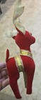 Vintage Red Reindeer Felt Plush Vintage 60 s Rare