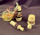 Vintage Celluloid Sewing Kit Screw On Thimble  Thread  Needle Case  Tassel