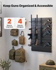 Vevor Gun Rack Wall Mount Modular Pvc Panels Steel Rack Holds 2 Rifles 4 Pistols