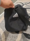 Adidas Duffel Travel Gym Sports Bag Black Three Stripes Logo