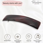 Parcelona French Rectangular Shell Large Celluloid Hair Barrette For Women