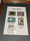 Teachers Usps Stamp Collection Framed Matted - Pta Public Higher Education Nea
