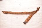 Vtg Papua New Guinea Adze Axe Tribal Weapon Woven W Stone Head Matty Islands 38 