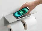Double Toilet Paper Holder With Shelf  304 Stainless Steel Wall Mount Commercial