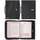 Christian Art Gifts Jesus Fish Badge Men women Tri-fold Organizer Bible Cover   