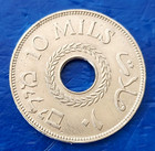 Israel Palestine British Mandate 10 Mils 1946 Coin Xf