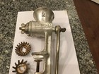 Vintage Universal No  2 Cast Iron Meat Grinder With Wood Handle Made In U s a 