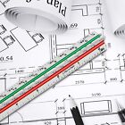 12  Architectural Scale Ruler Aluminum Architect Scale Triangular Scale Ruler