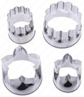 Japanese Stainless Steel Vegetable Cookie Cutters  Set Of 4